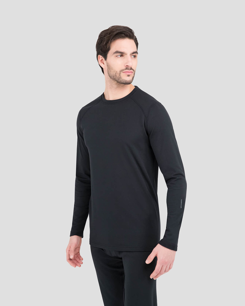 Camisa térmica Terramar 4.0 Military Fleece para hombre - Negro
