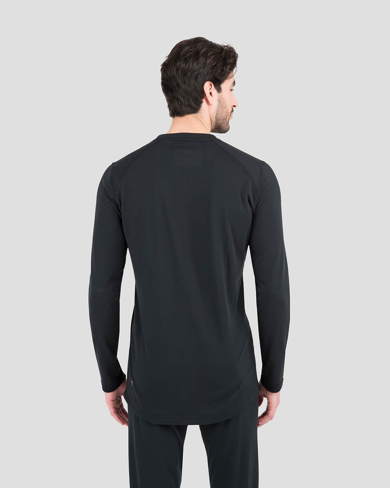Camisa térmica Terramar 4.0 Military Fleece para hombre - Negro