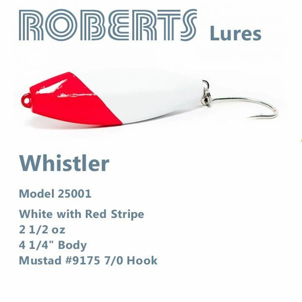 Señuelo Roberts Lures Whistler de 2.5 oz - Color Red/White