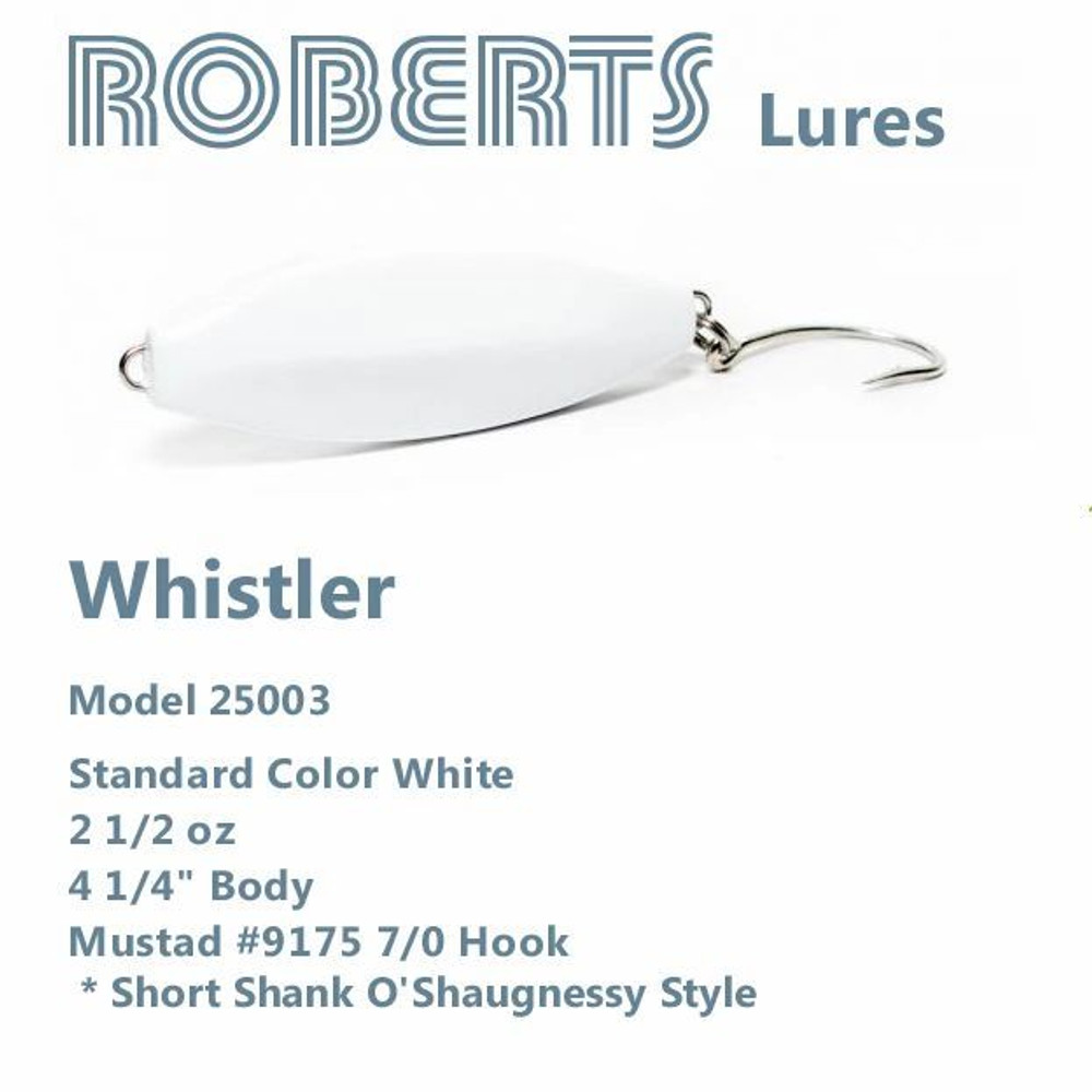 Señuelo Roberts Lures Whistler de 2.5 oz - Color White