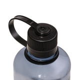 Botella Nalgene 500 ml boca angosta - Botella gris con tapa negra
