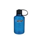 Botella Nalgene 500 ml boca angosta - Botella azul con tapa negra