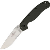 Cuchilla plegable Ontario RAT I - Serrated (Black Satin)