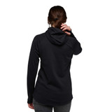 Suéter Black Diamond Coefficient 1/4- Zip Fleece Hoody para mujer - Black