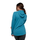 Suéter Black Diamond Coefficient 1/4- Zip Fleece Hoody para mujer - Cerulean Blue