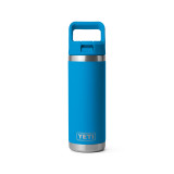 Botella térmica Yeti Rambler 18 oz con tapa de pajilla - Big Wave Blue