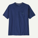 Camiseta Patagonia Men's Boardshort Logo Pocket Responsibili-Tee - Color: Clement Blue