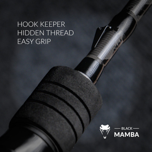 Caña Black Mamba de spinning (con dos punteras)