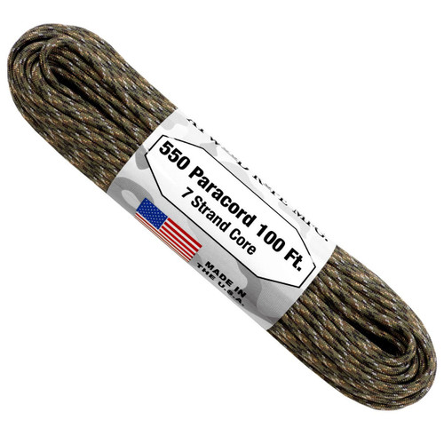 Paracord 550 Atwood Ropes - 100 ft (Digital Woodland Camo)