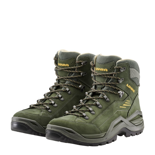 Botas LOWA Renegade Evo LL Mid - Hombres - Color: OLIVE/MUSTARD