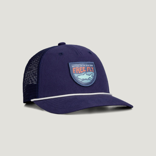 Gorra Free Fly Blue Edge Trucker Hat - Color: Deep Navy