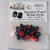 Hareline Double Pupil Brass Eyes