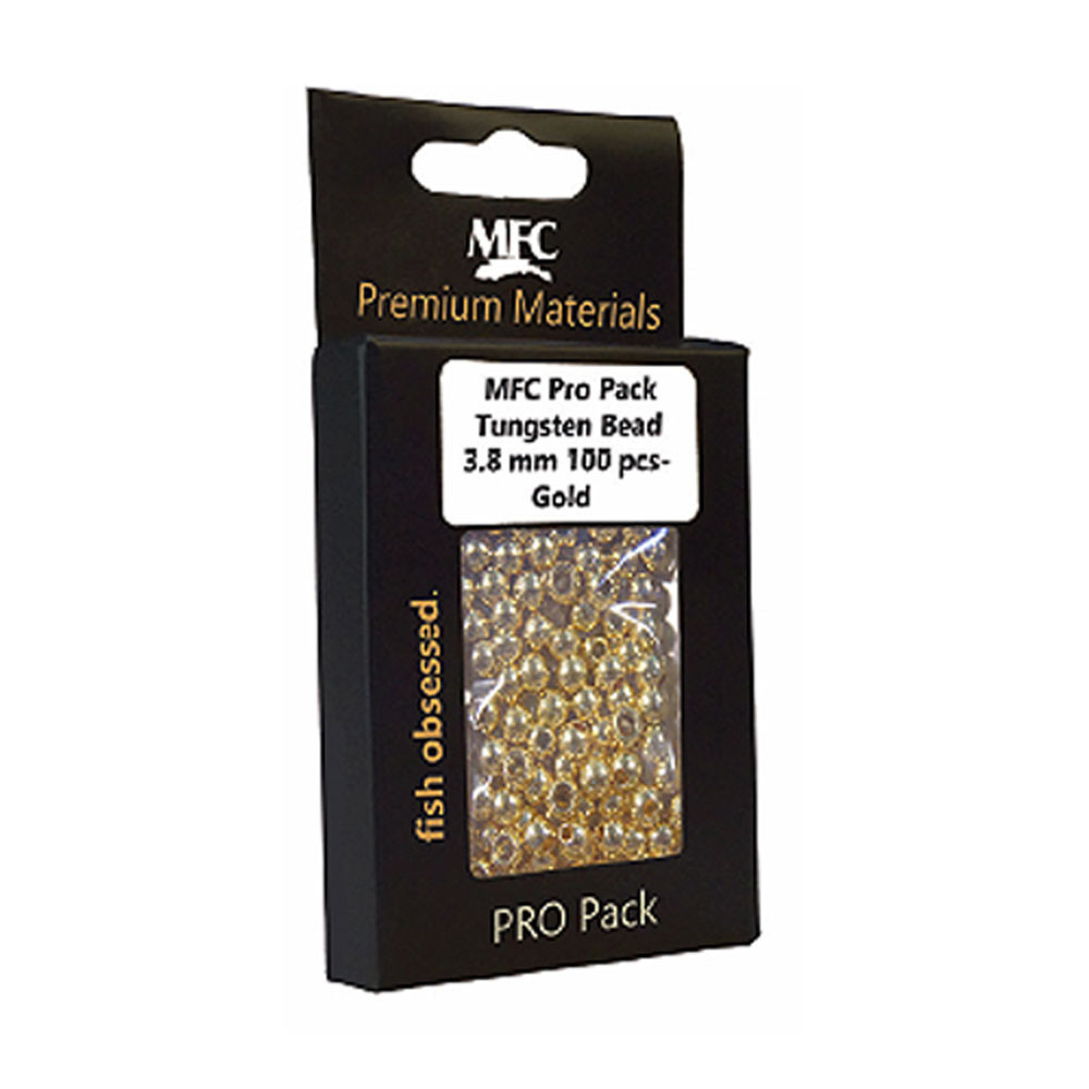 MFC Tungsten Bead Pro Pack Fly Tying Materials All Varieties Gold 2.0mm - 5/64