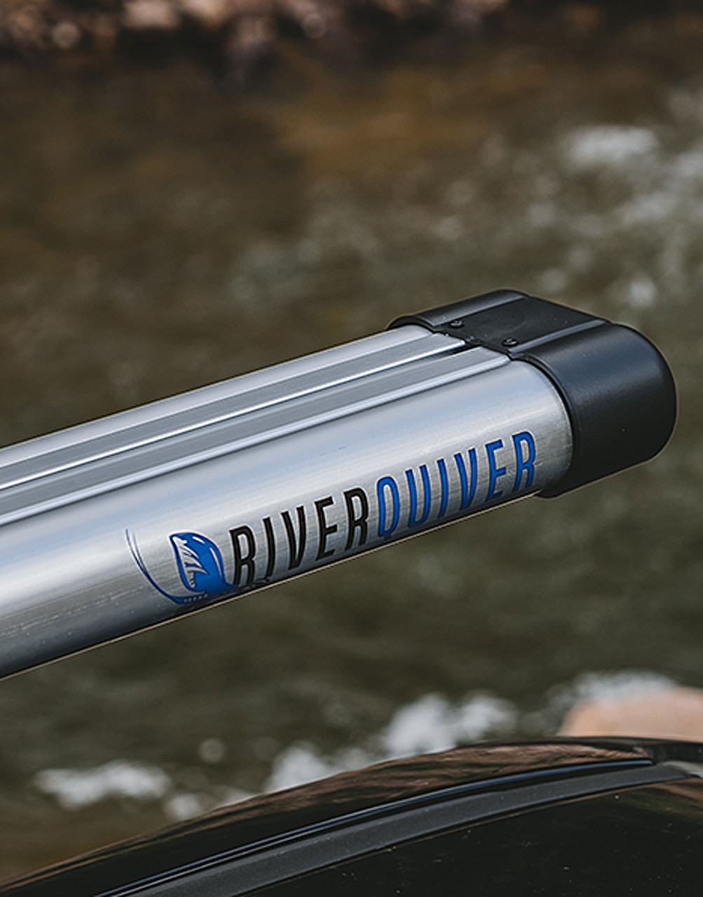 RiverSmith River Quiver 2 Banger Silver Rooftop Fly Rod Rack For car and truck RiverSmith River Quiver 2 Banger Silver Rooftop Fly Rod Rack For car and truck
