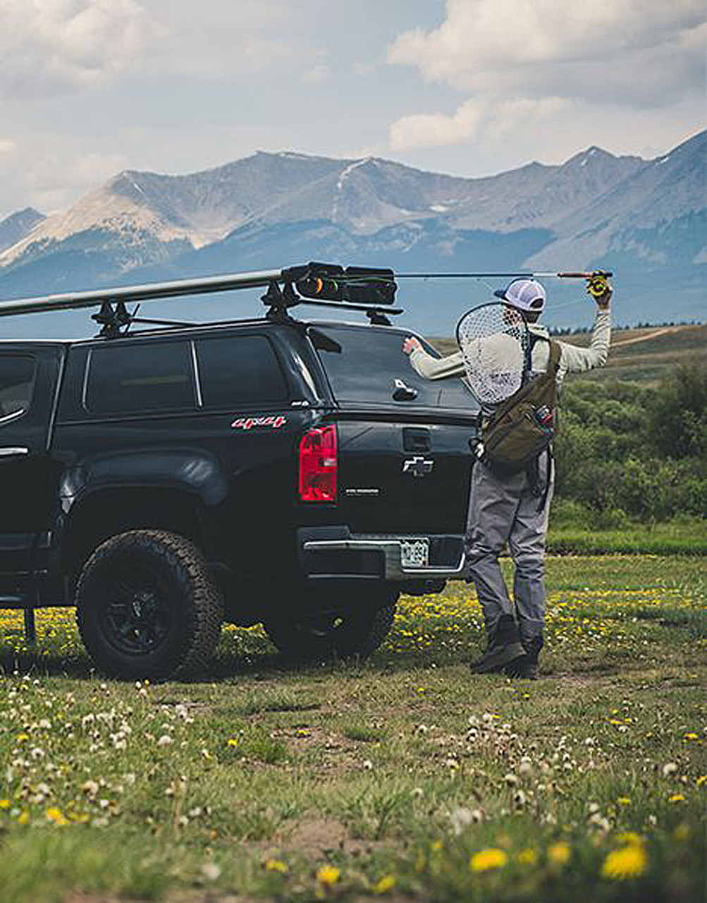 RiverSmith River Quiver 4 Banger Silver Rooftop Fly Rod Rack For car and truck