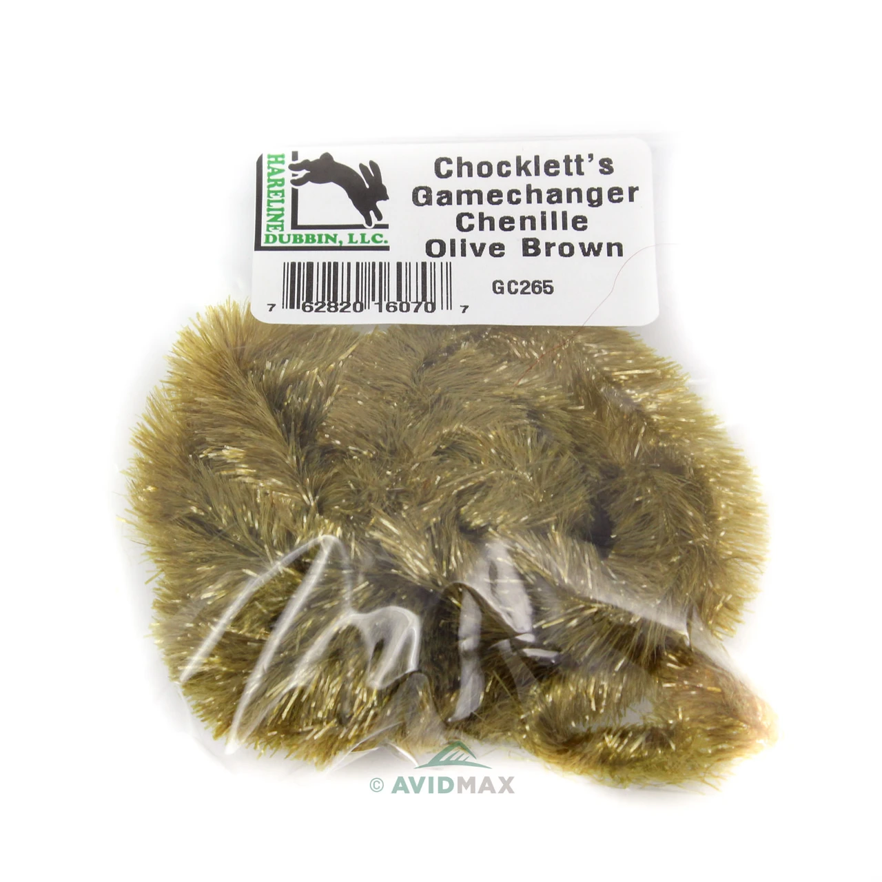 Hareline Chocklett's Game Changer Chenille Olive Brown