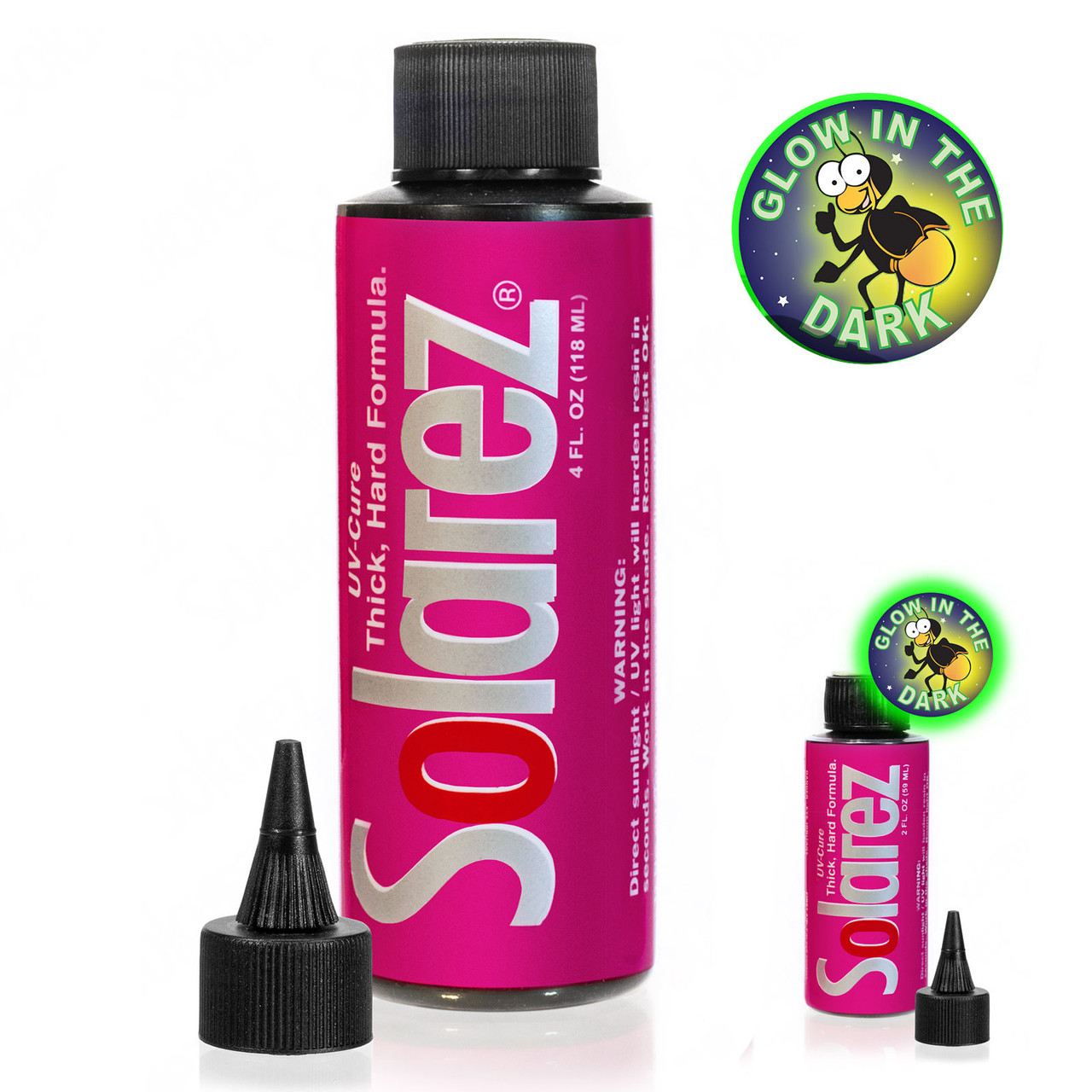 Solarez Fly Tie Thick Hard Glow in the Dark Formula UV Resin 2 4 Ounce Bottles
