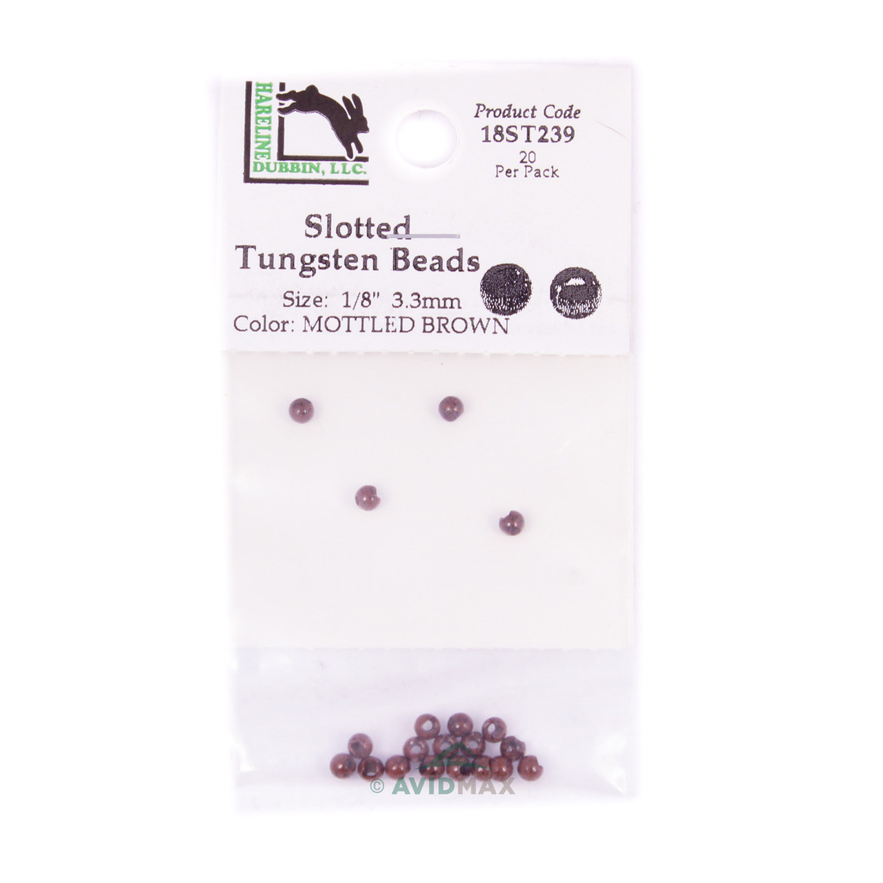 Hareline Slotted Tungsten Beads (20 pk)