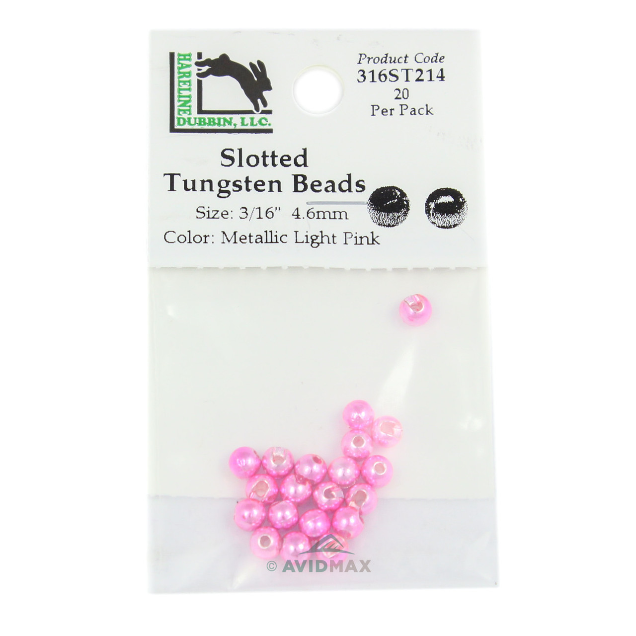 Hareline Slotted Tungsten Beads (20 pk)