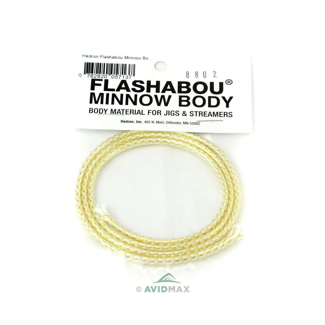 Hedron Flashabou Minnow Body Small Goldtone