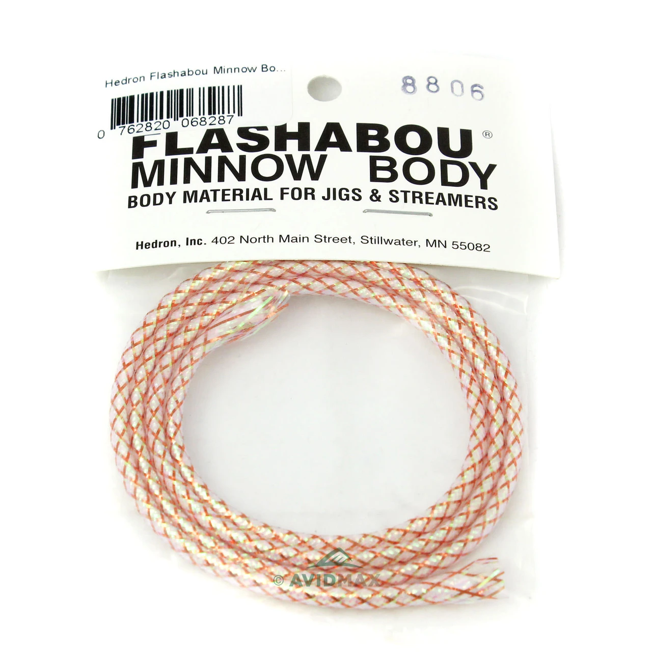 Hedron Flashabou Minnow Body Small Coppertone