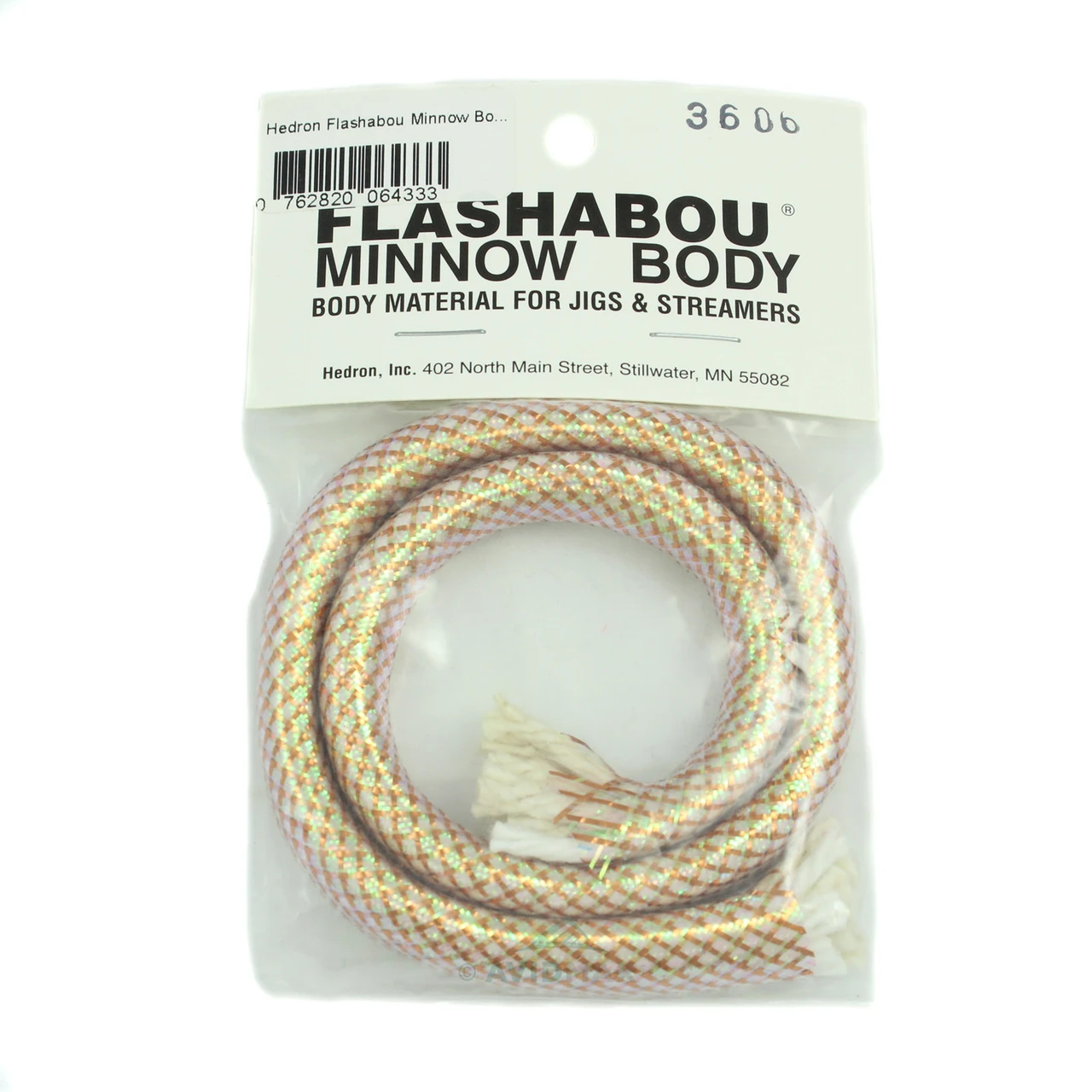 Hedron Flashabou Minnow Body Large Coppertone