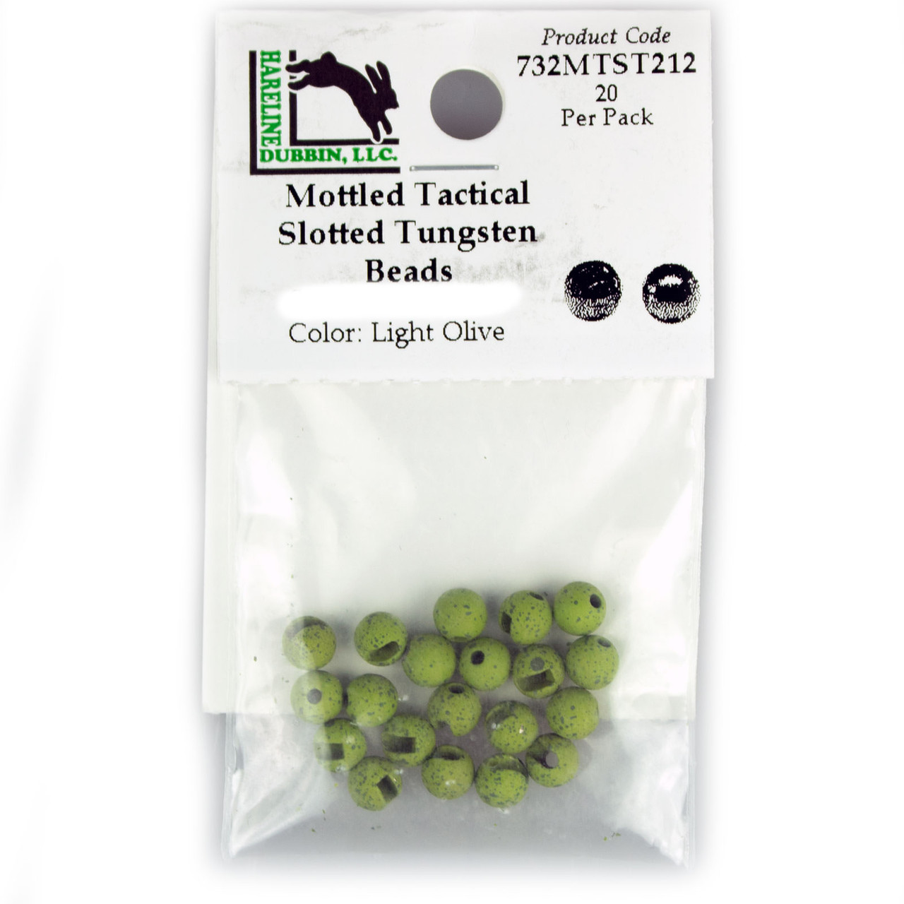 Hareline Mottled Tactical Slotted Tungsten Beads (20 pk)
