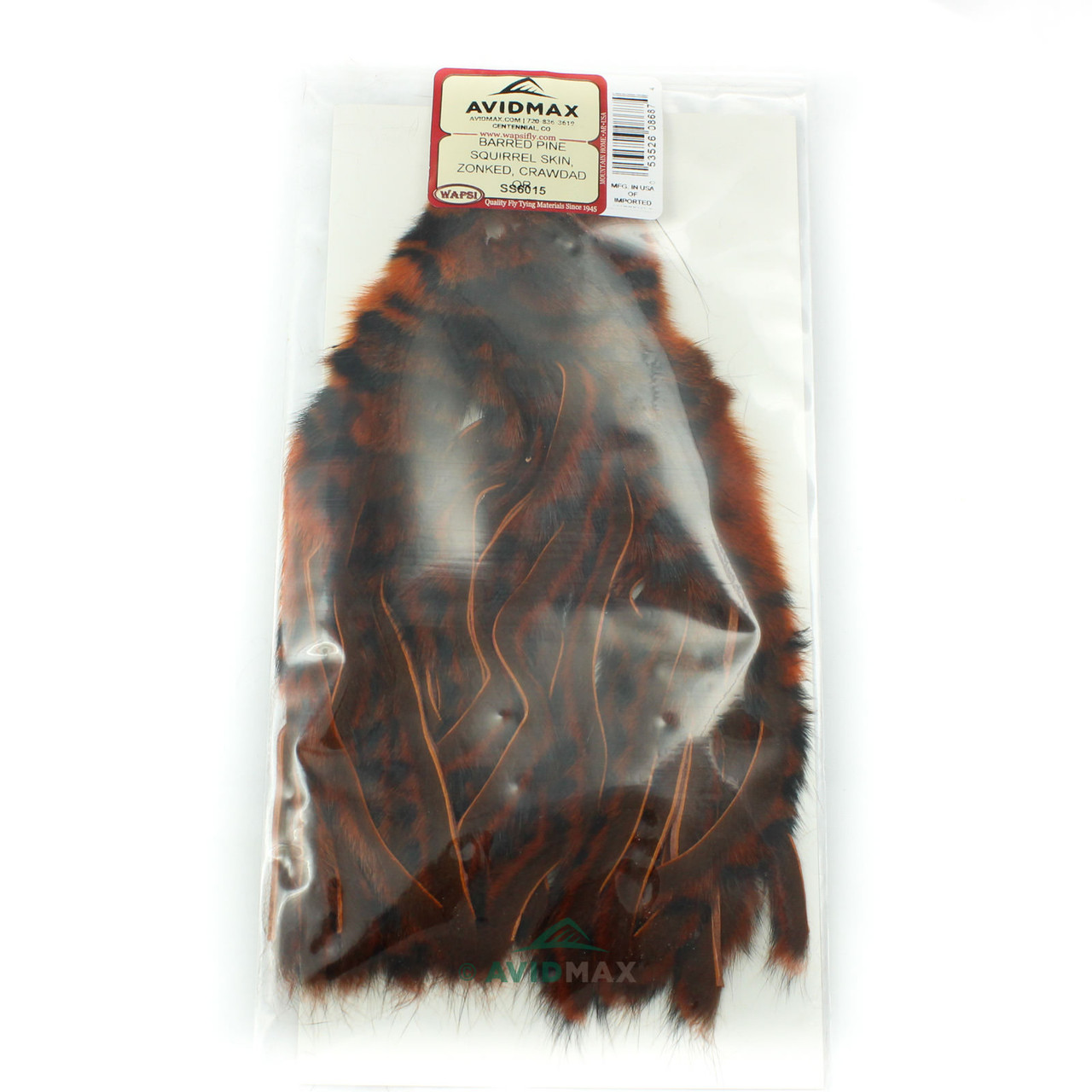Wapsi Barred Full Premium Pine Squirrel Skin in Assorted Colors