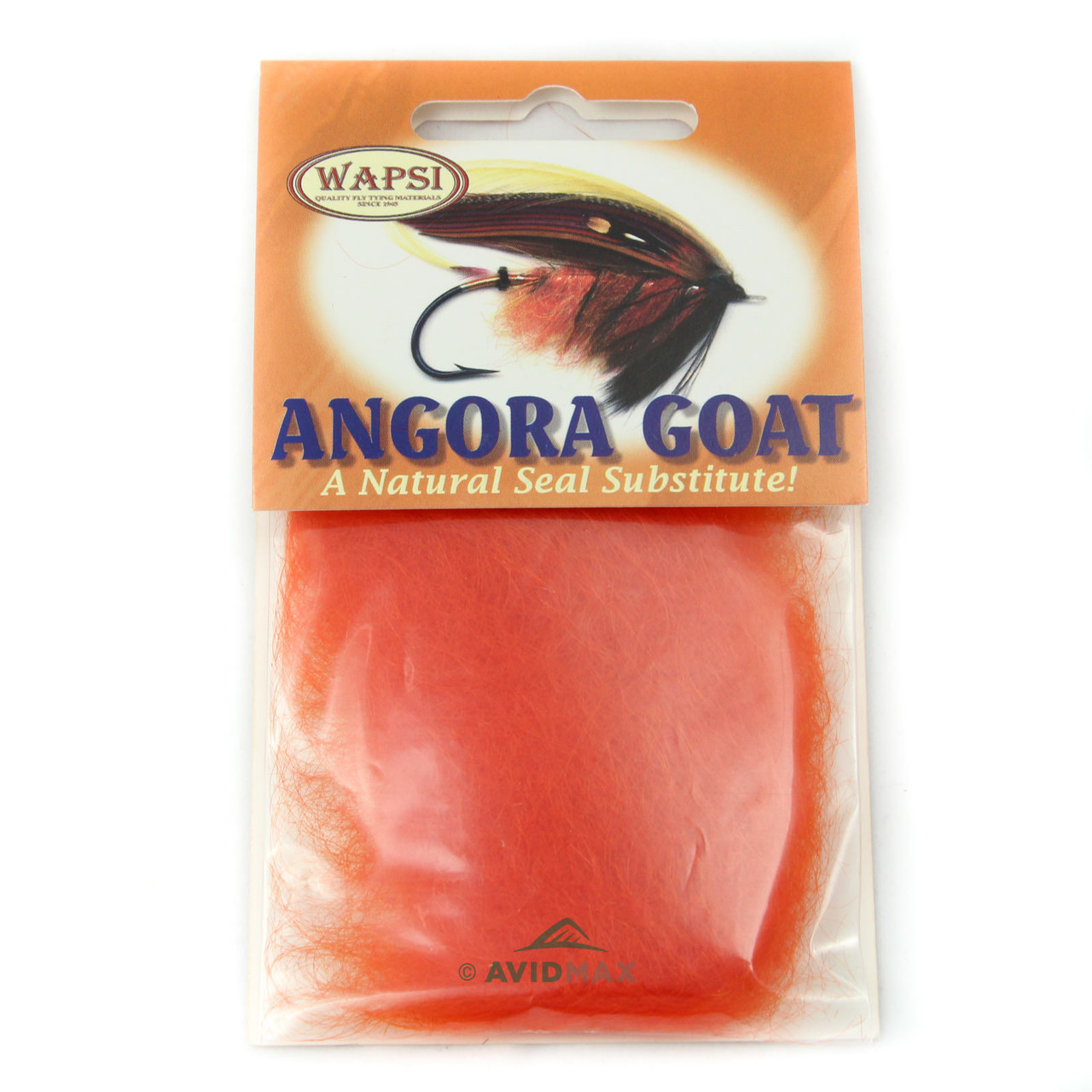 Wapsi Angora Goat Dubbing Hot Orange