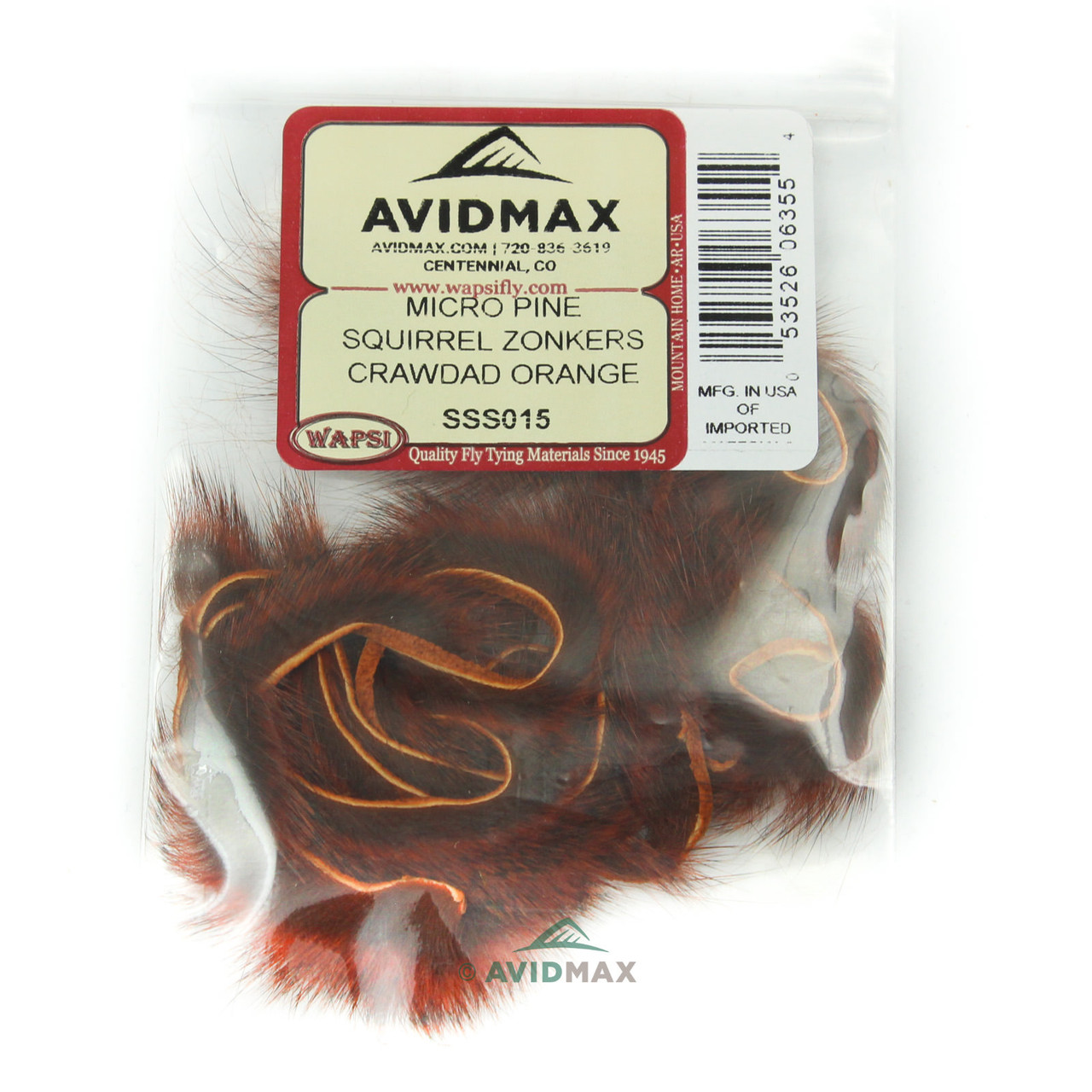 Wapsi Micro Pine Squirrel Zonkers Crawdad Orange