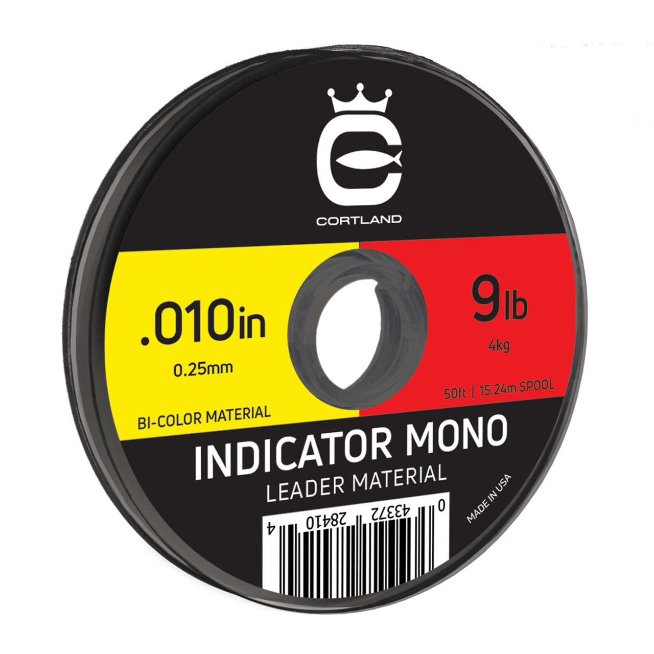 Cortland Indicator Mono Leader Material - Bicolor (Red/Yellow)