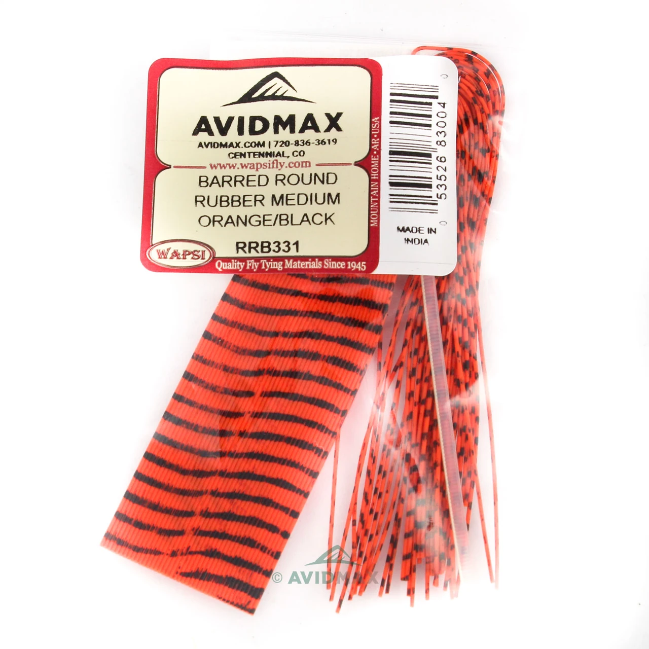 Wapsi Barred Round Rubber Medium Orange/Black