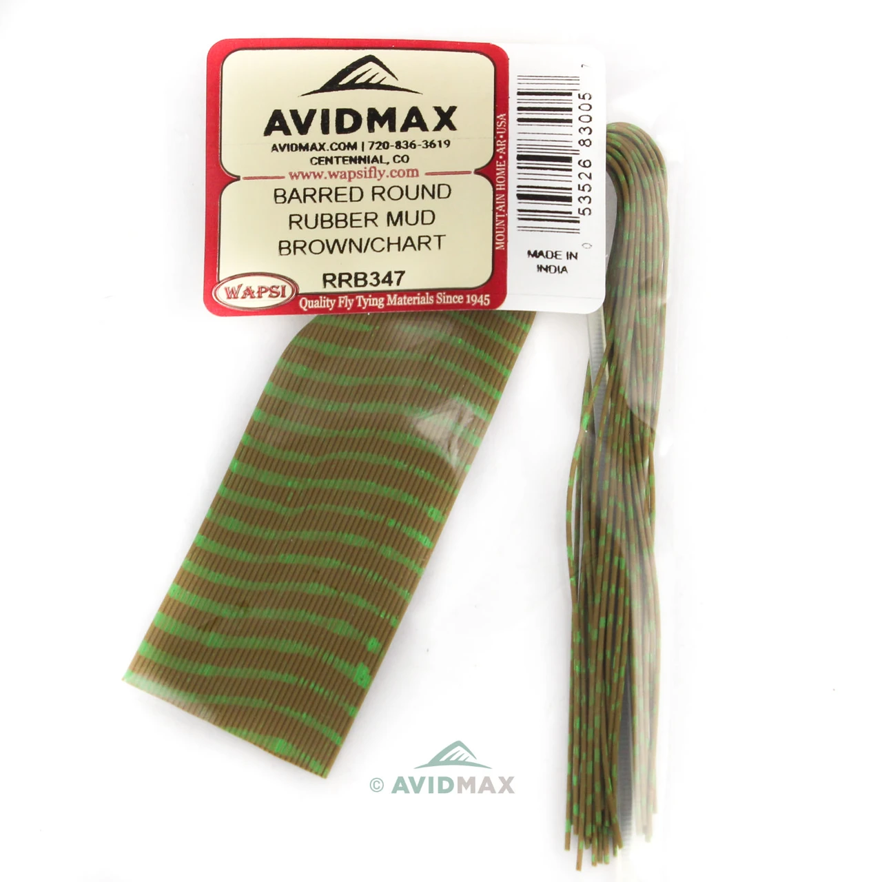 Wapsi Barred Round Rubber Medium Brown/Chartreuse