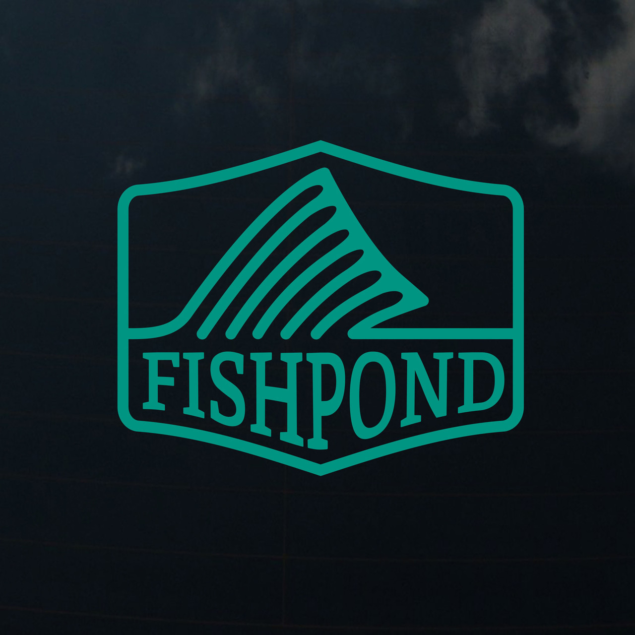 Fishpond Thermal Die Cut Sticker- Dorsal Fin - view 1