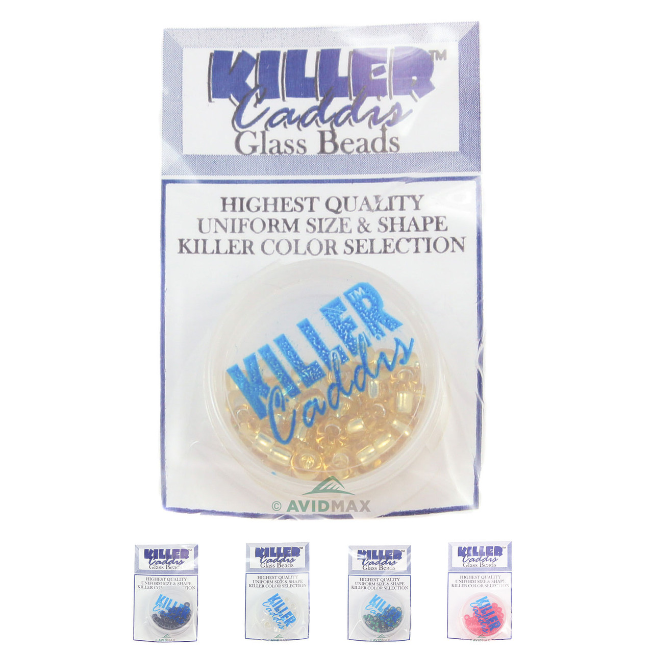 Killer Caddis Glass Beads (qty's vary by size)