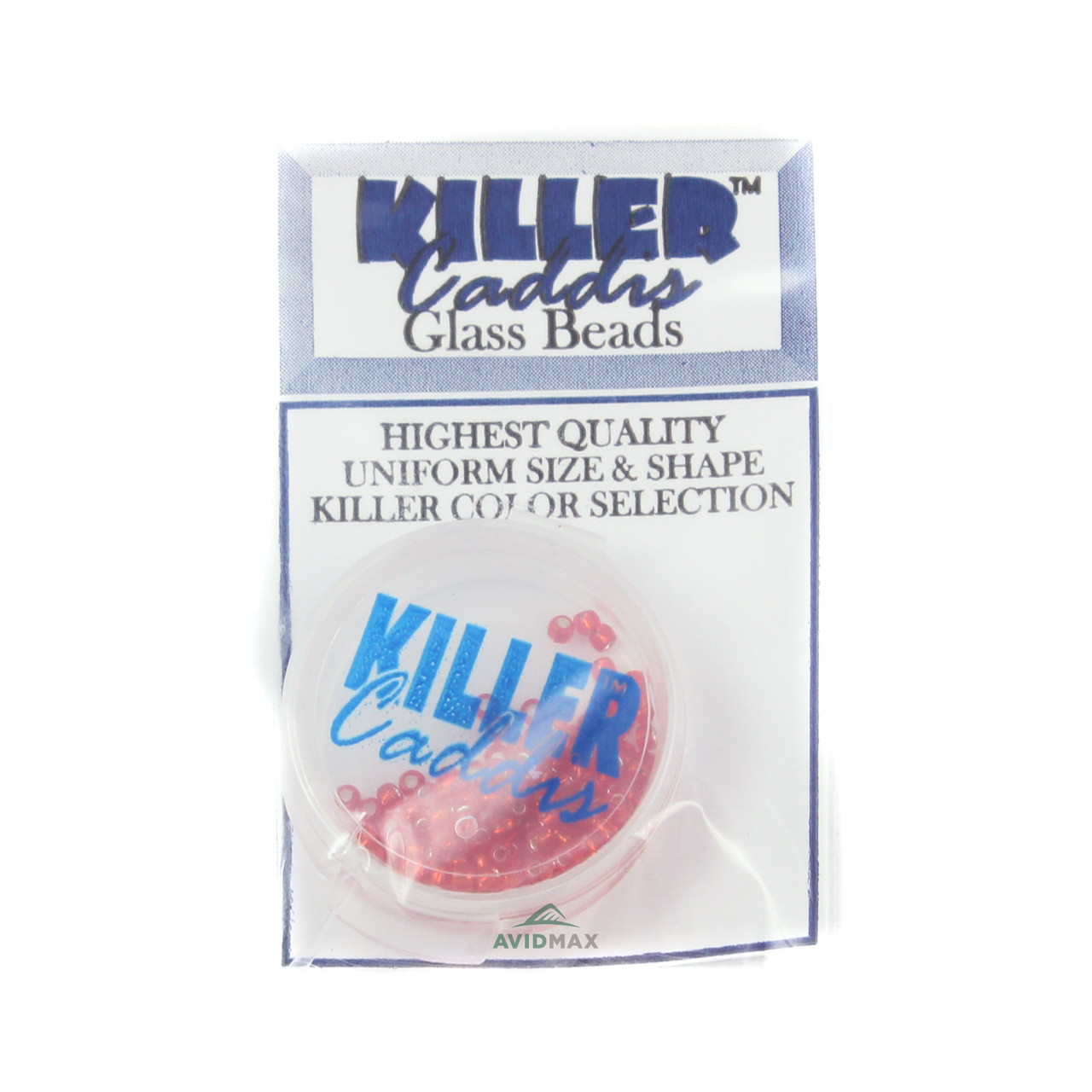 Killer Caddis Glass Beads (qty's vary by size) Small Orange Color Core