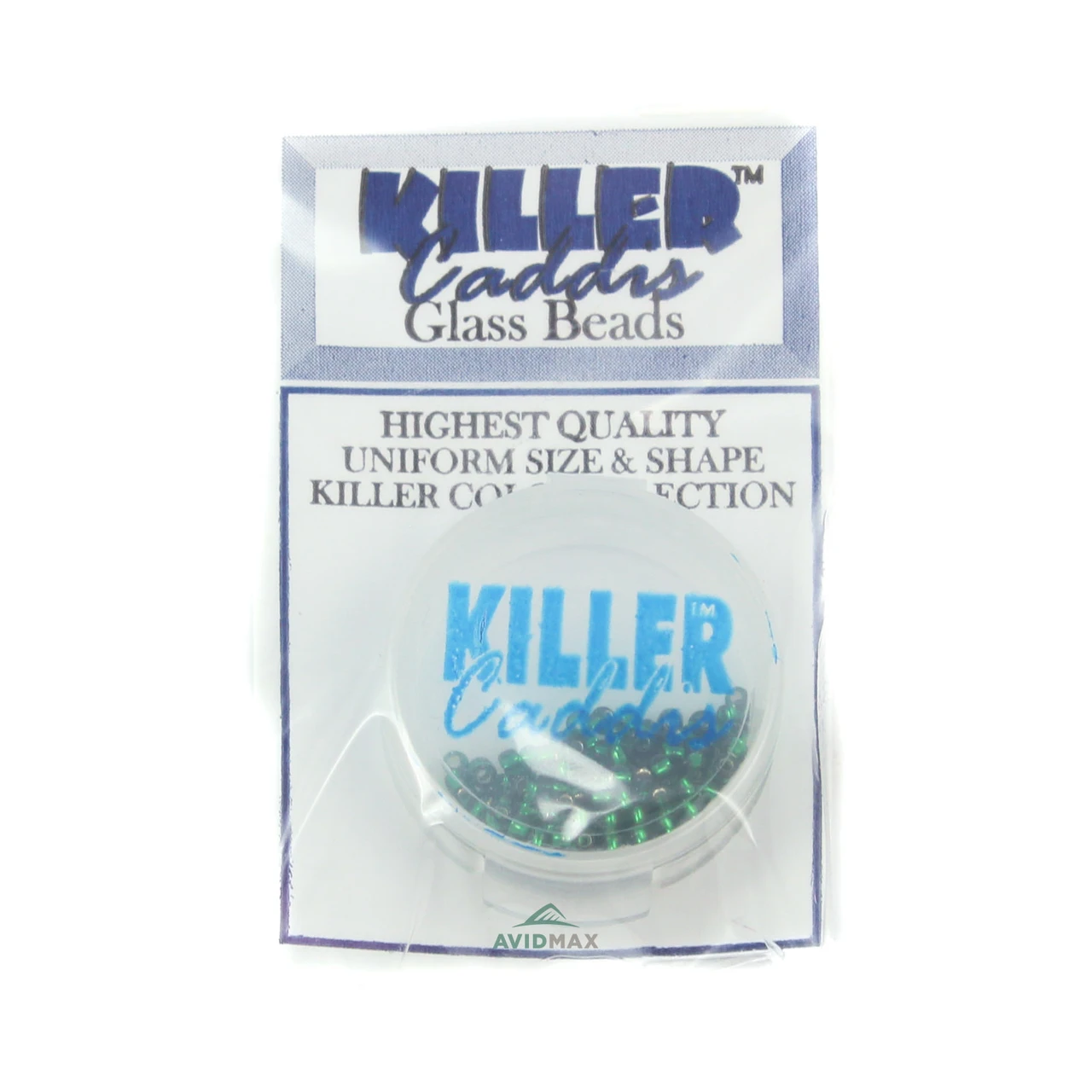 Killer Caddis Glass Beads (qty's vary by size) Small Emerald Green