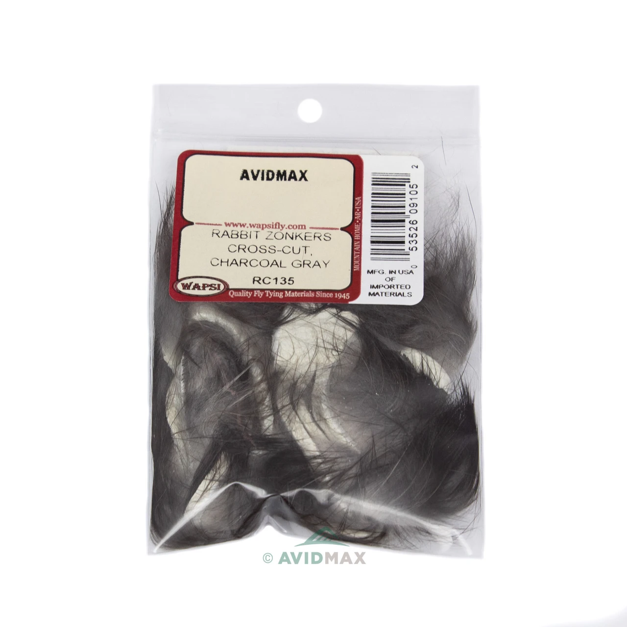 Wapsi Cross Cut Rabbit Zonkers Charcoal Gray