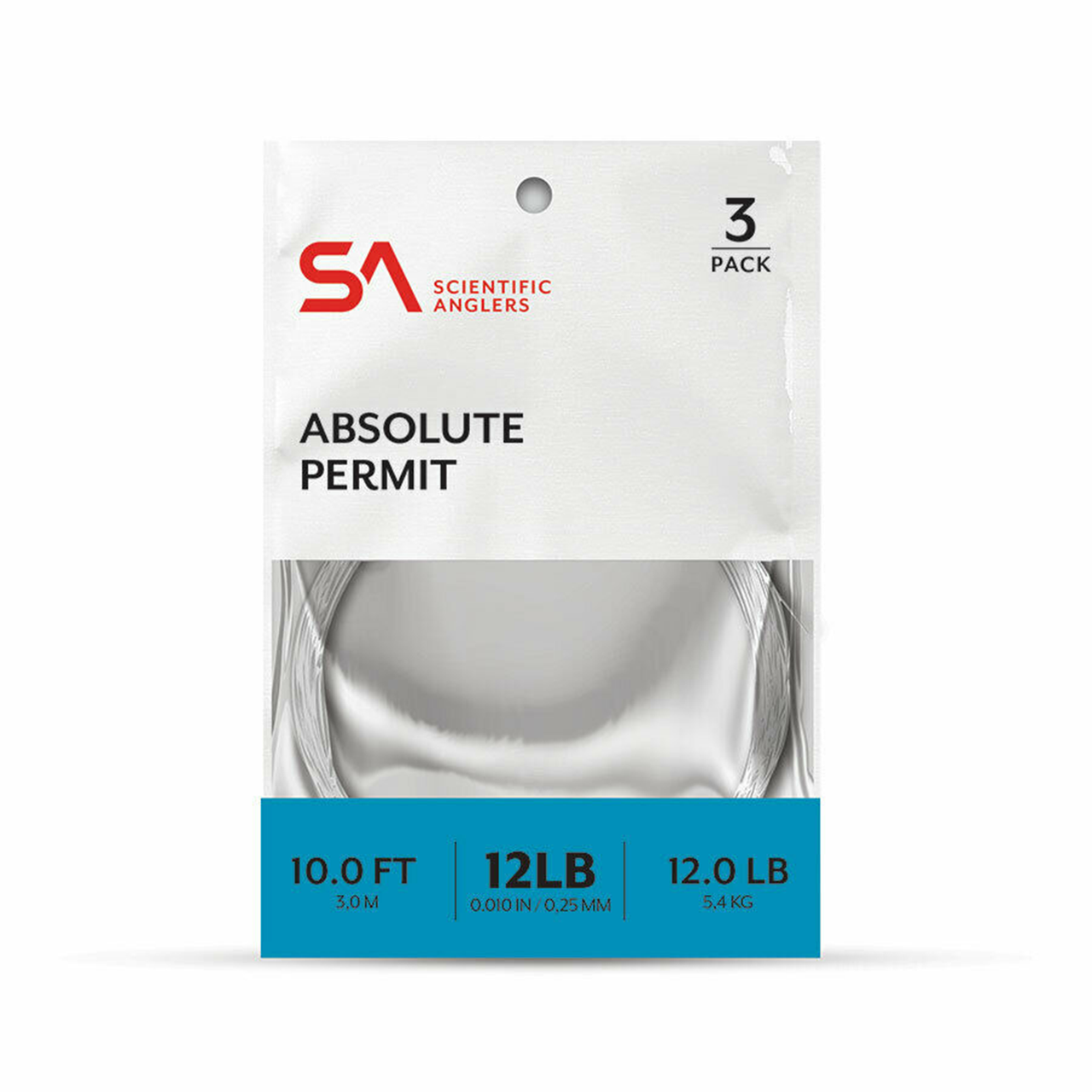 Scientific Anglers Absolute Permit Leader 10 ft 12 lb 3 Pack