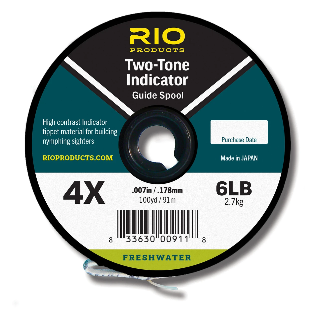 RIO 2-Tone Indicator Tippet (BLACK & WHITE) 100 yds 4x