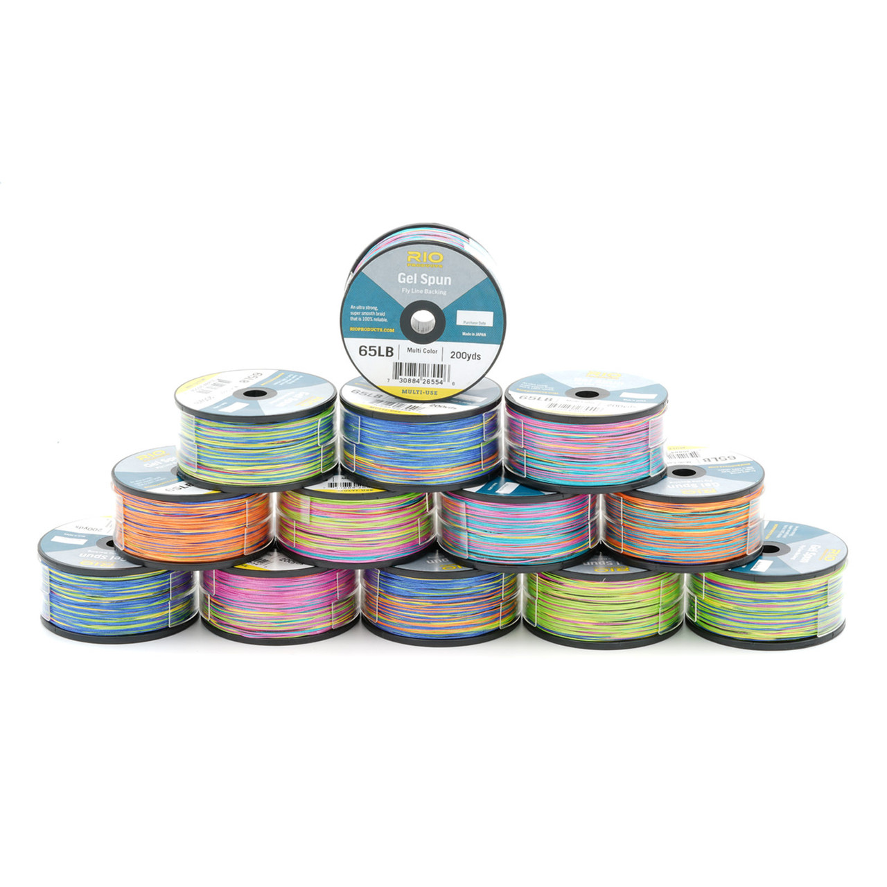 RIO Multi Color GSP Fly Line Backing 65 pounds 100 yards 200 yards 300 yards