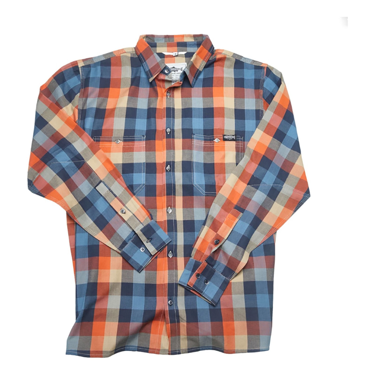 RepYourWater The Last Frontier Flannel Button Down Shirt - Navy/Dune