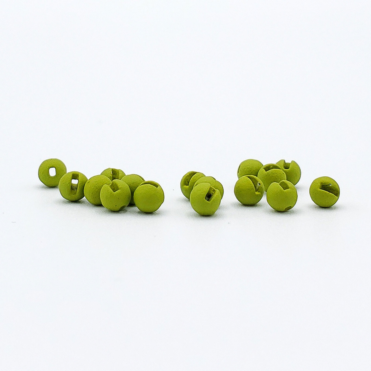 Firehole Stones Slotted Tungsten Beads 3.0 mm - 1/8 - 24ct Olive Matte