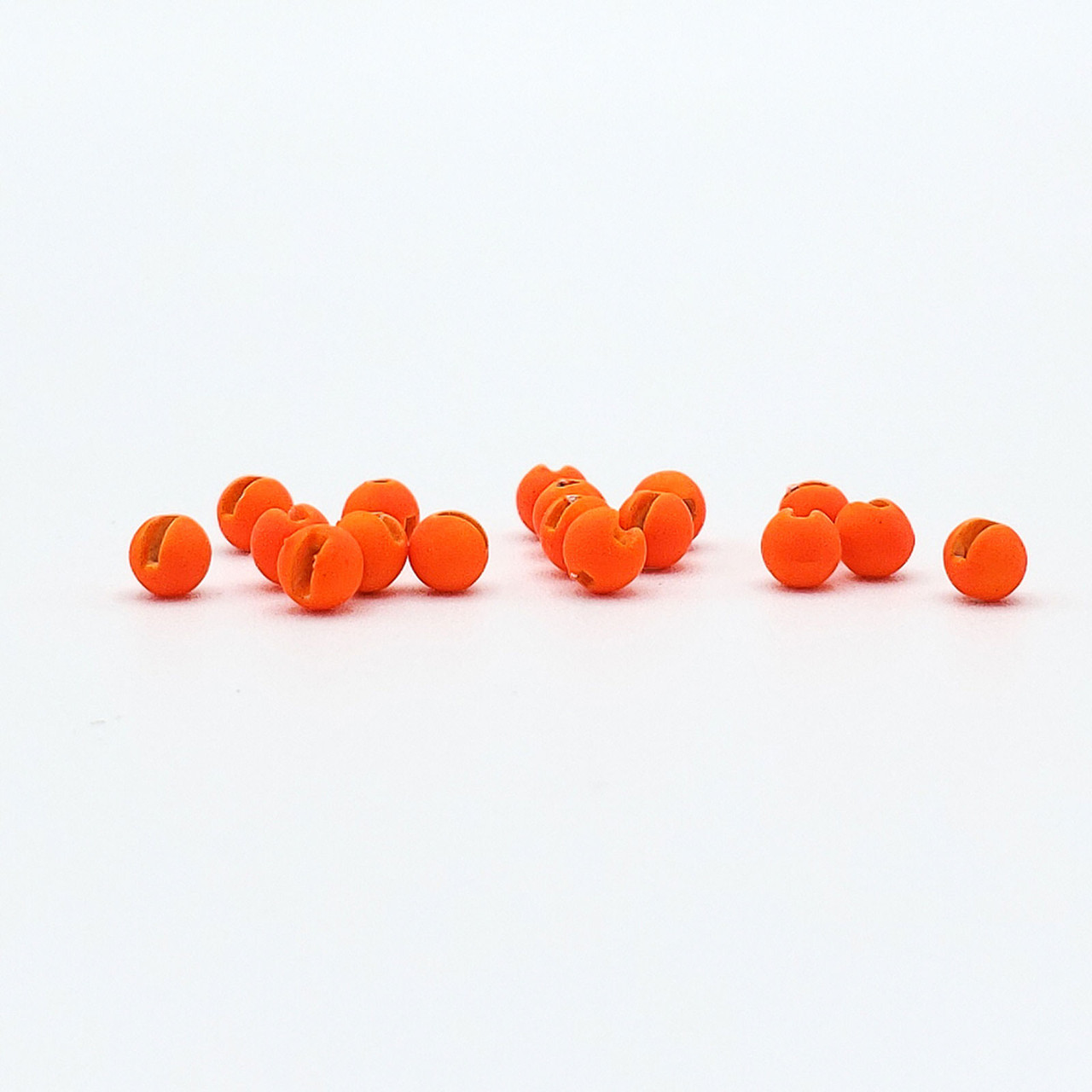 Firehole Stones Slotted Tungsten Beads 3.0 mm - 1/8 - 24ct Fire Orange Matte