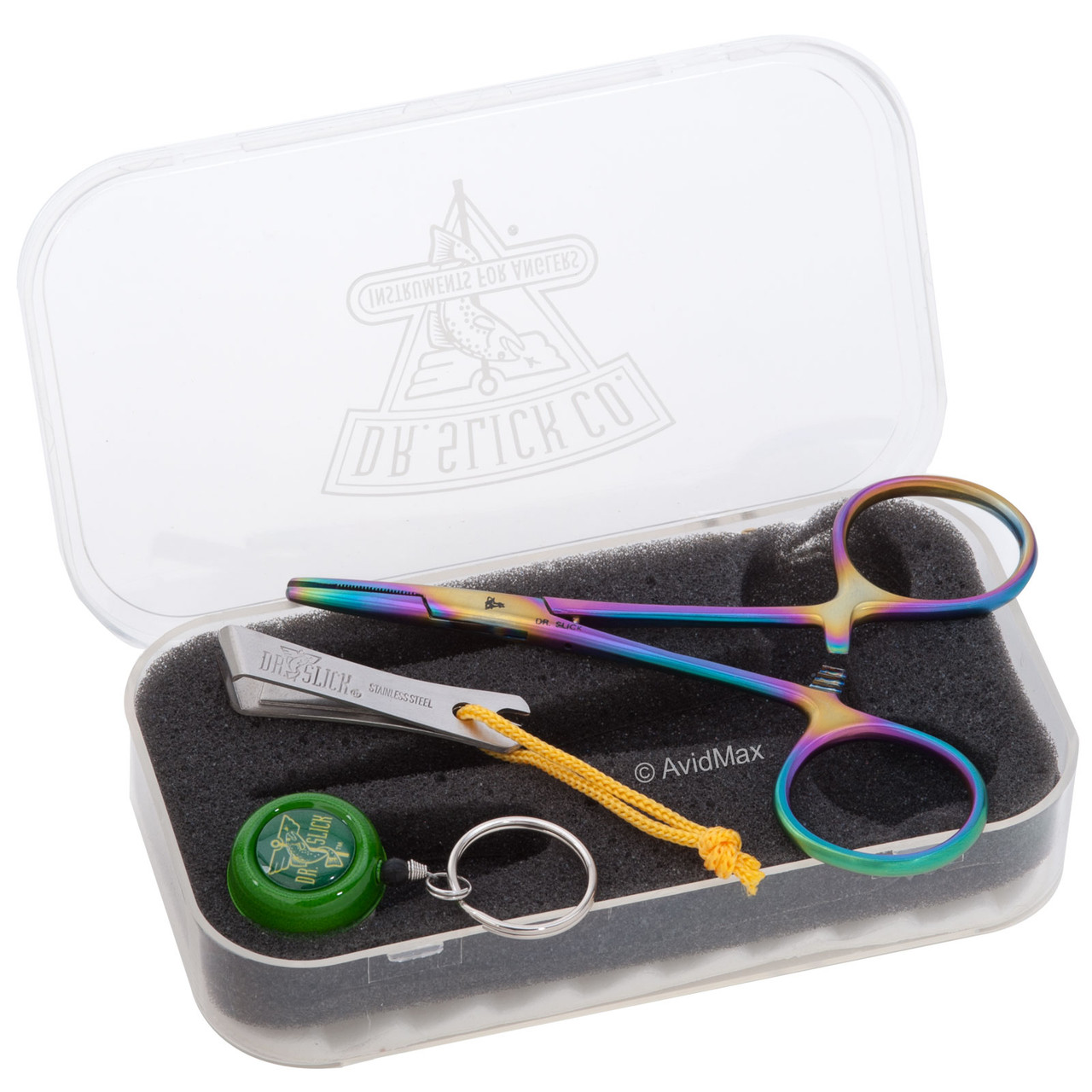 Dr. Slick 5 in Standard Clamp Gift Set in Small Fly Box Fly Tying Tyer