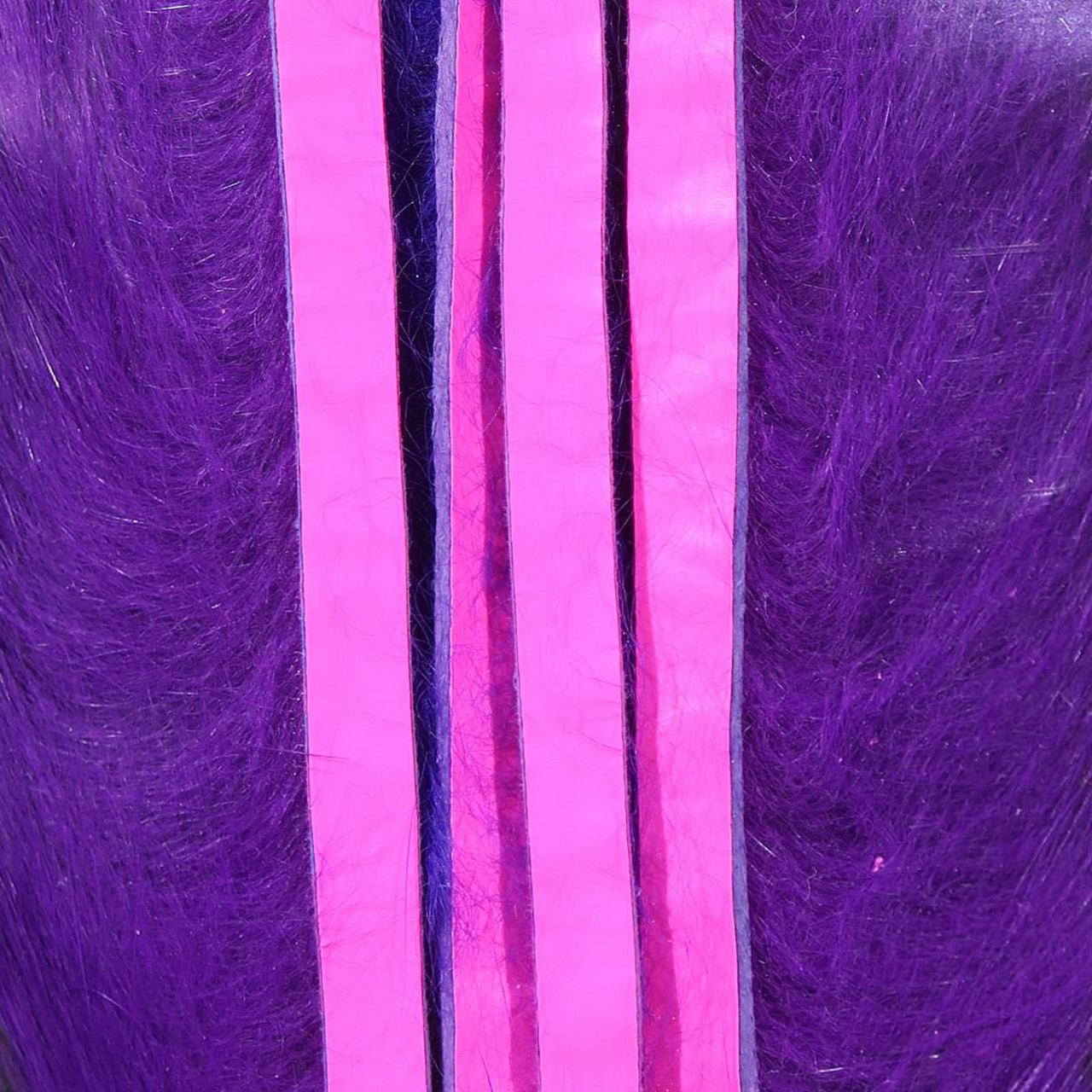 Hareline Magnum Bling Rabbit Strips Bright Purple with Fl Pink Accent