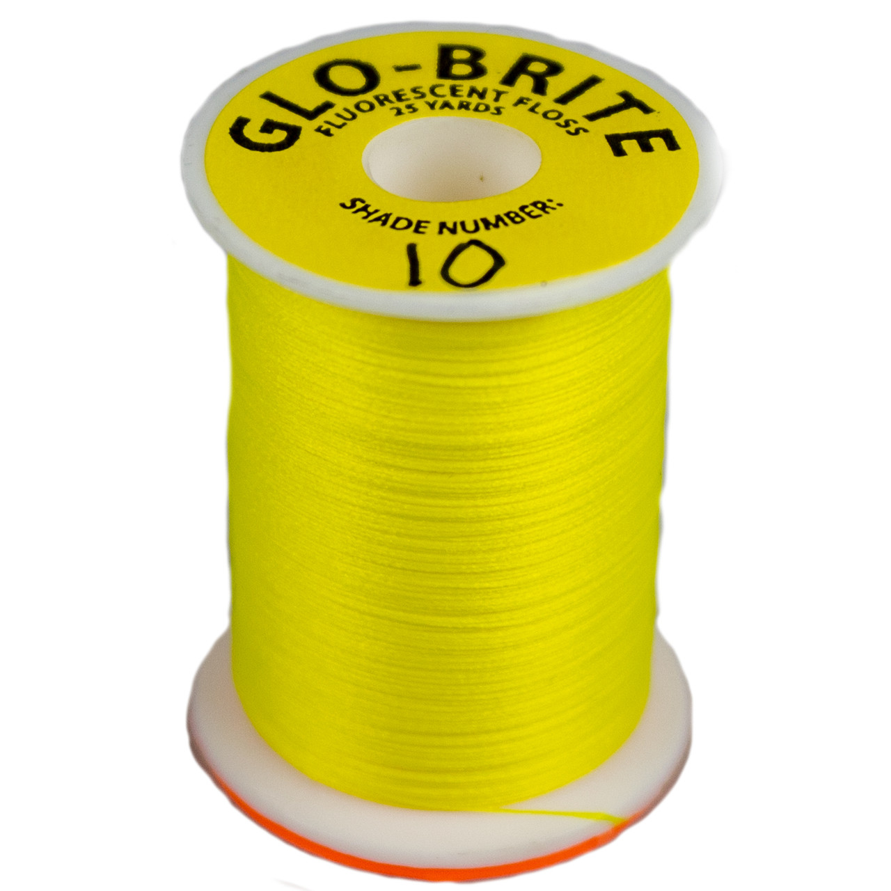 Hareline Glo Brite Floss Fluorescent Fl Hot Yellow - Shade Number 10