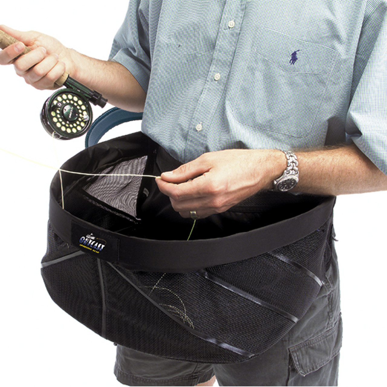 Outcast Fly Fishing Waist Stripping Basket Fanny Pack for Excess Line