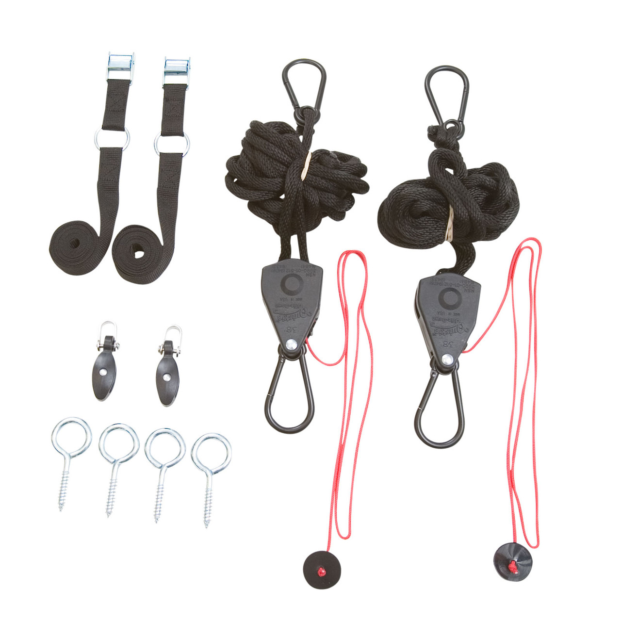 Outcast Boat Hoist 2- Rope Pulley Ceiling Storage System with Mounting Hardware