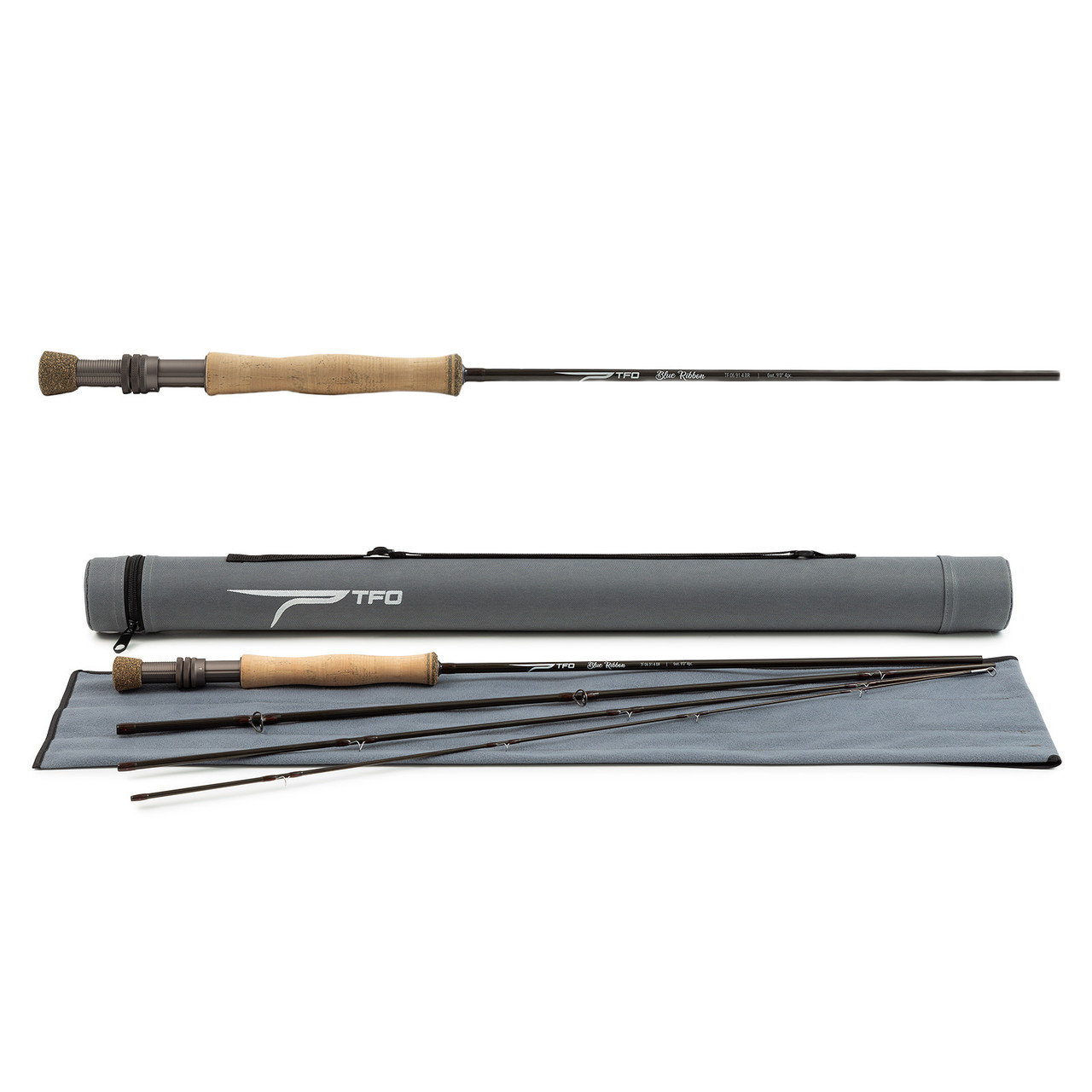 Temple Fork Outfitters Blue Ribbon 4 pc Fly Rod with Rod Tube